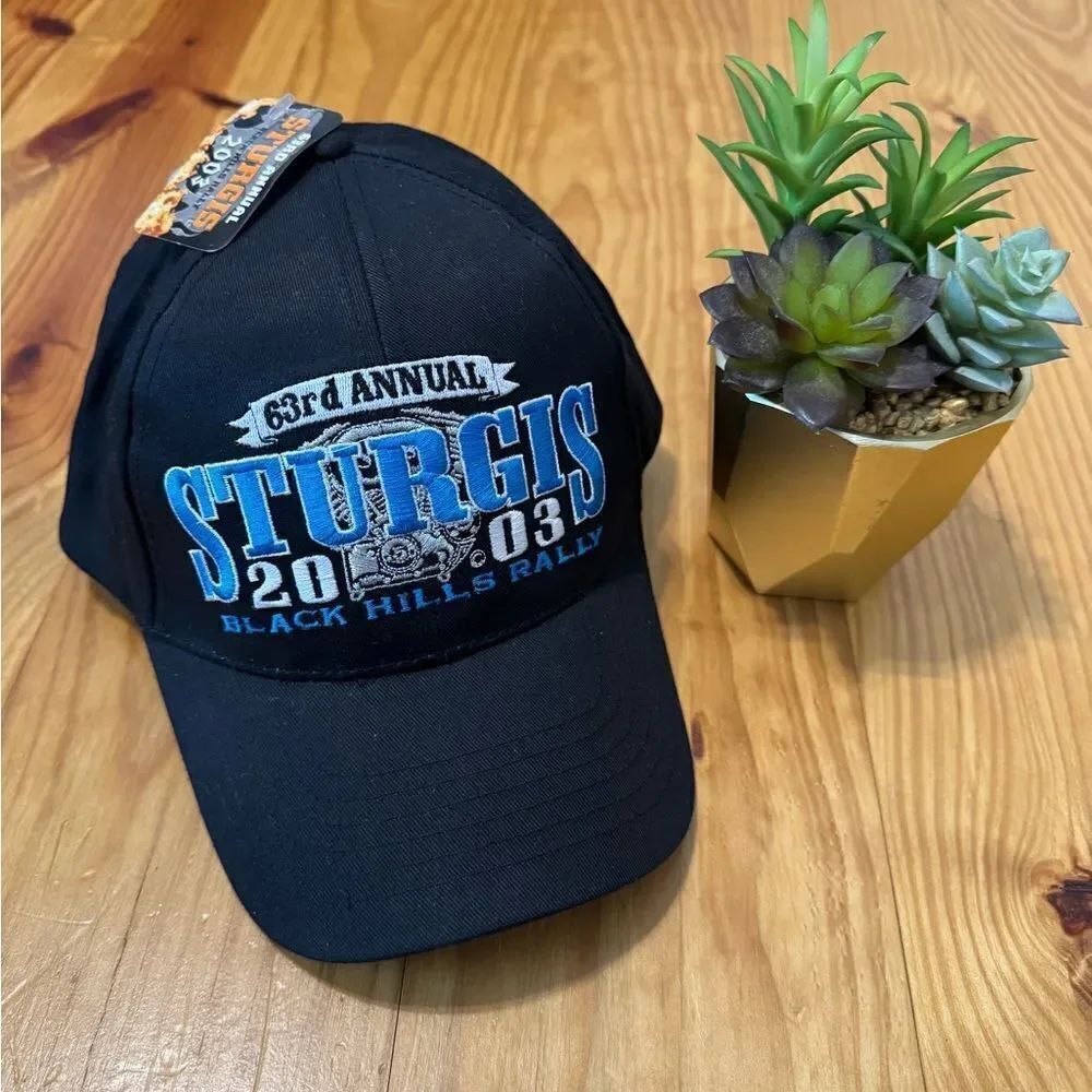 VINTAGE STURGIS 2003 Black Hills Rally 63rd Annual SnapBack Hat Cap NWT